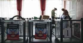 بدء الانتخابات في منطقتي دونيتسك ولوغانسك الانفصاليتين شرق اوكرانيا 