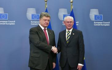 الرئيس الاوكراني و الأمين العام للاتحاد الأوروبي