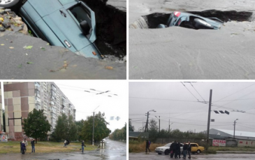 أمطار غزيرة ورياح شديدة تسبب سيول جارفة و أضرارفي أوكرانيا