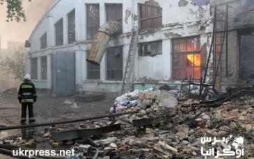 حريق هائل يلتهم مستودعات تجار عرب في العاصمة الأوكرانية كييف