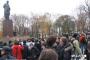 جانب من تجمع طلاب "احتلوا أوكرانيا"