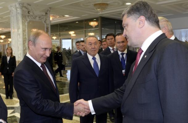لقاء بوتين بوروشينكو في مينسك