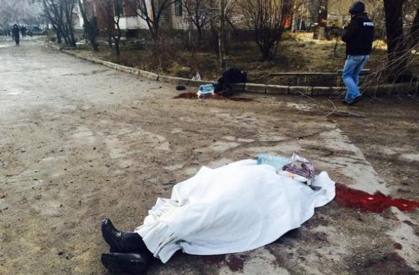 سقوط قذيفة قرب مستشفى في دونيتسك  تؤدي إلى مقتل  10أشخاص على الأقل
