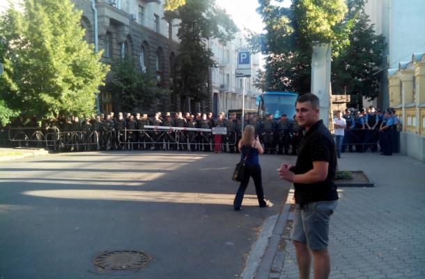 الشرطة الأوكرانية كانت حاضرة بقوة تجنبا لأي انزلاقات 