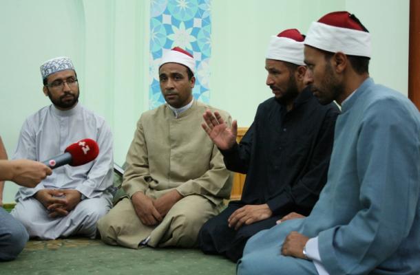 لقاء تلفزيوني مع أئمة ودعاة الأزهر في مسجد النور التابع للاتحاد