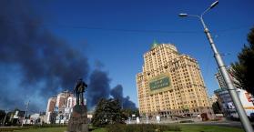 قصف يطال وسط دونيتسك للمرة الاولى منذ إعلان الهدنة