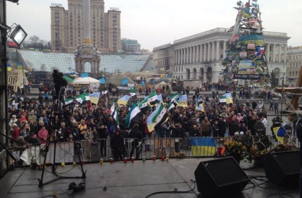 سوريو أوكرانيا يحيون الثورة في "الميدان"